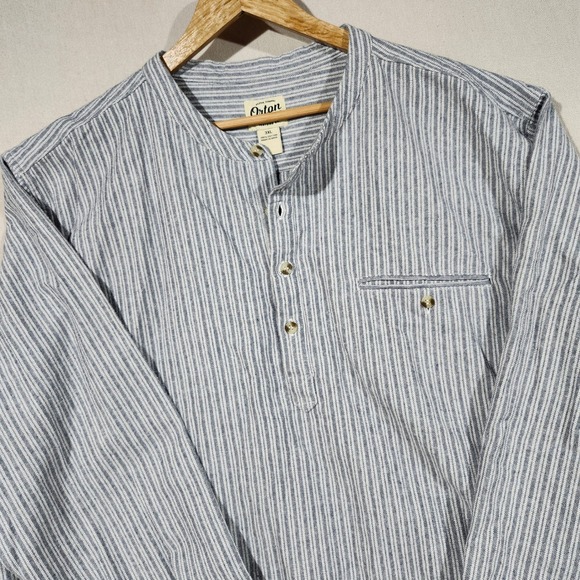 Orton Brothers 3XL Flannel Striped Long Sleeve Button Up Grandad Sunday Shirt - Picture 1 of 9